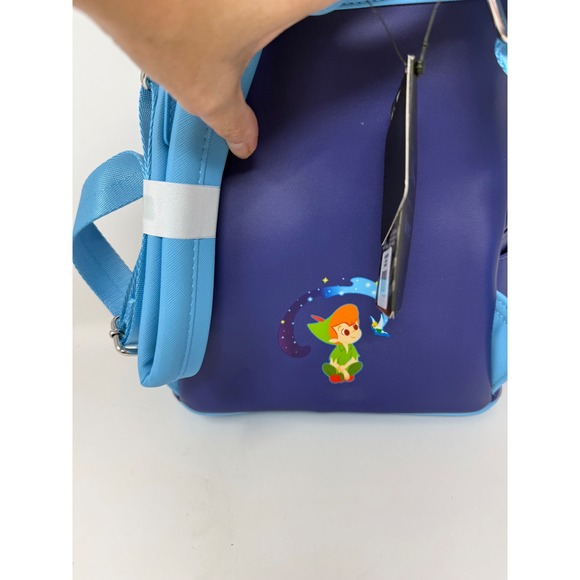 Disney Peter Pan Loungefly Mini Backpack Glow‎ in the Dark Neverland Bag - Picture 2 of 5